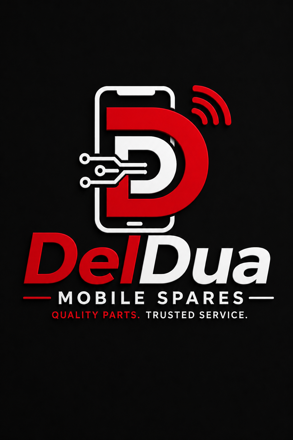 DELDUA reversed stacked logo