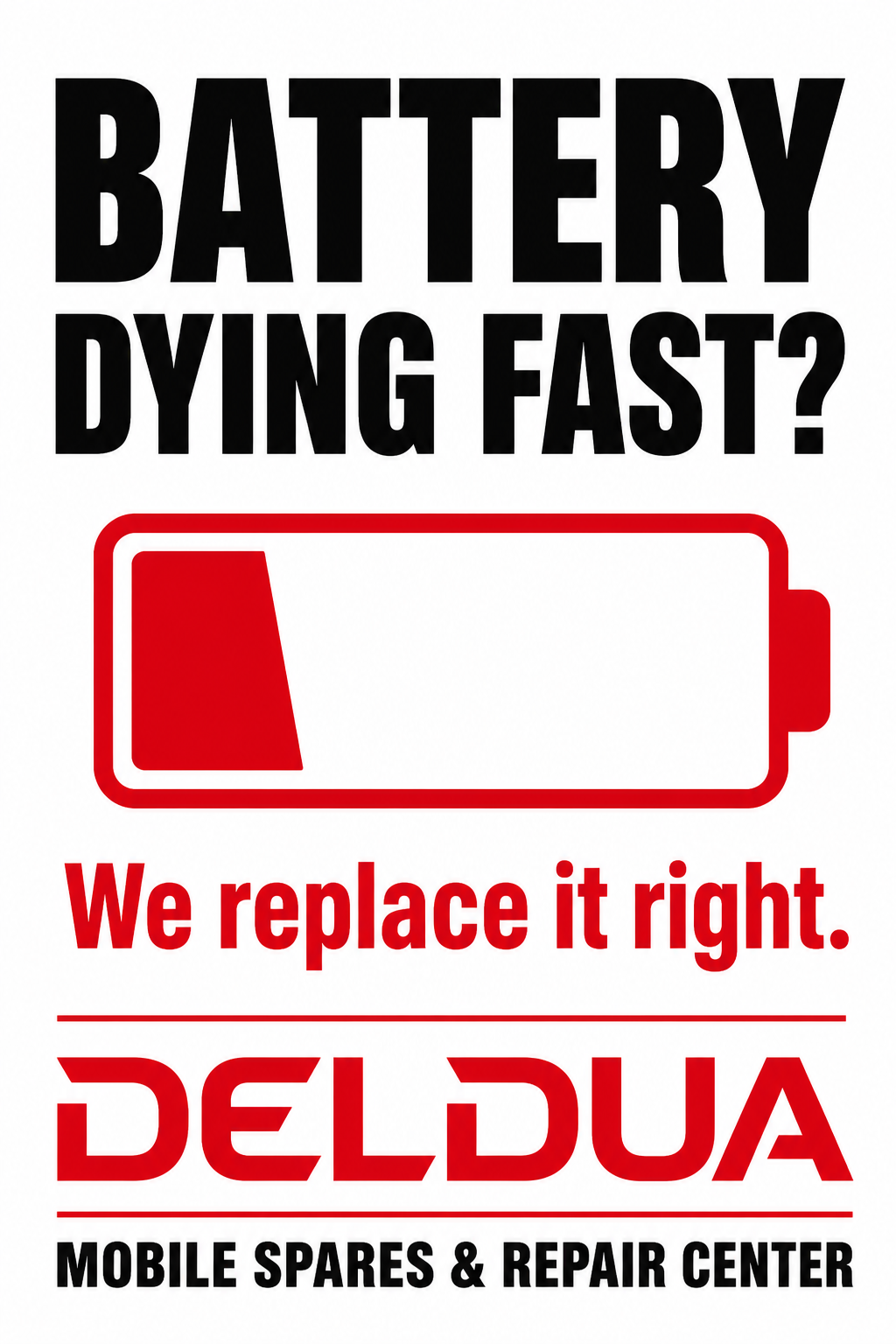 Battery repair poster
