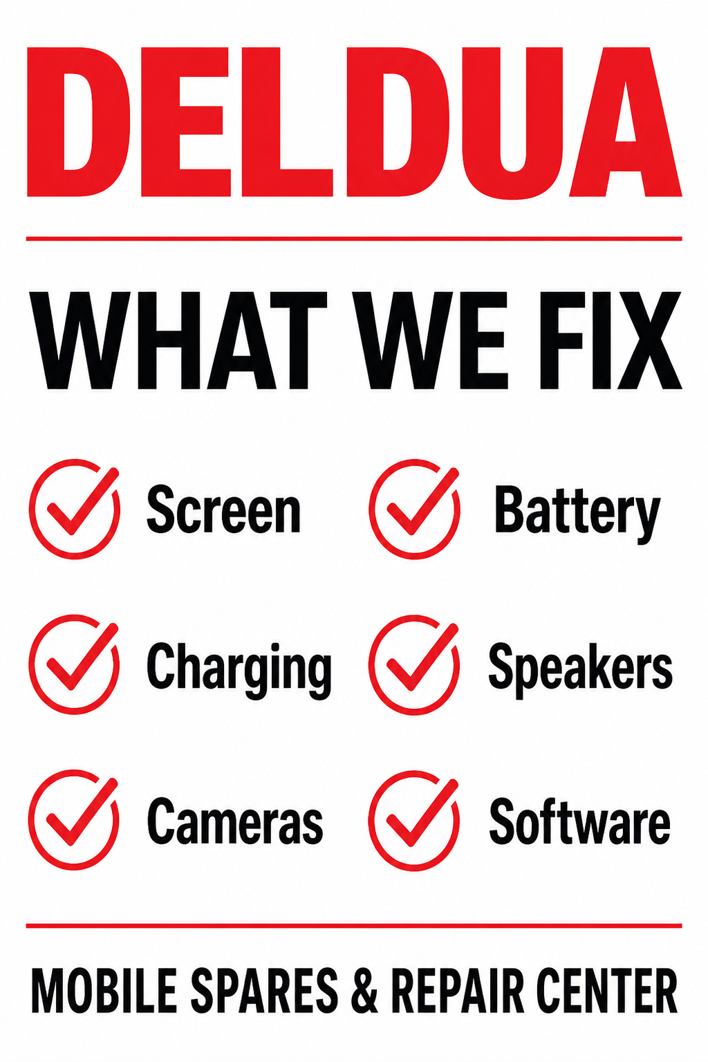 What we fix poster